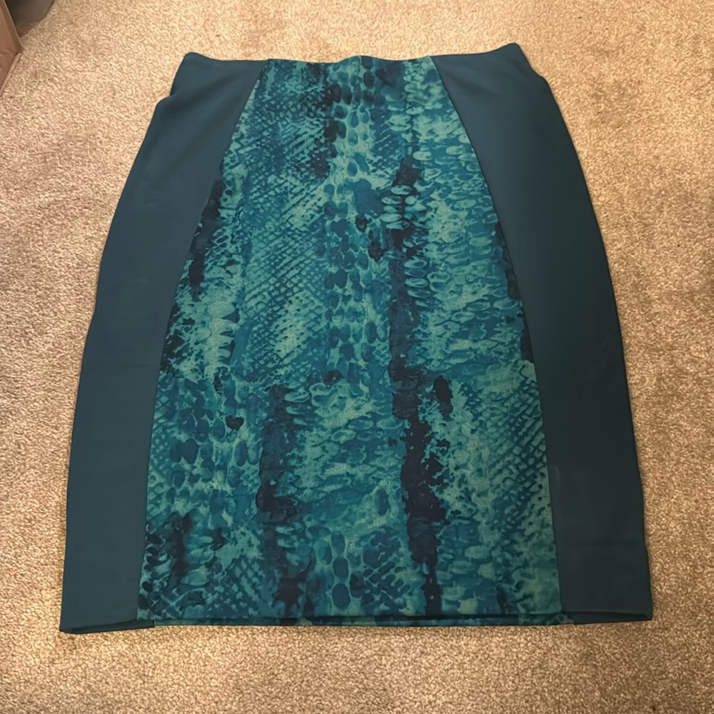 Gorgeous skirt, stretchy, size medium. Worn once, pairs well with pumps shown